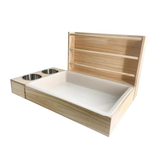 Fenteer Kaninchen-Heu-Futterstation, interaktives Bereicherungsspielzeug, Spielplatz, Käfigzubehör, Versteck, Heuhalter für Kleintiere, Gestell für Fenteer Kaninchen-Heu-Futterstation, interaktives Bereicherungsspielzeug, Spielplatz, Käfigzubehör, Versteck, Heuhalter für Kleintiere, Gestell für von Fenteer