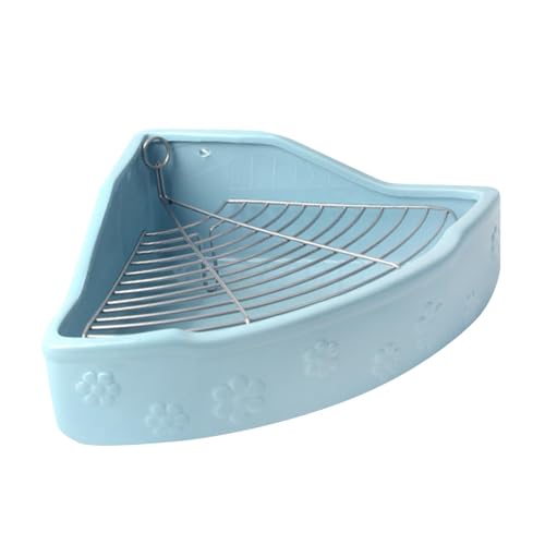 Fenteer Kaninchendrüsenkasten Töpfchen Eck Toilettenbox Anti Spritzerecke Wurfanfall Haustier Toilette für Frettchen, Chinchilla, Blau Fenteer Kaninchendrüsenkasten Töpfchen Eck Toilettenbox Anti Spritzerecke Wurfanfall Haustier Toilette für Frettchen, Chinchilla, Blau von Fenteer