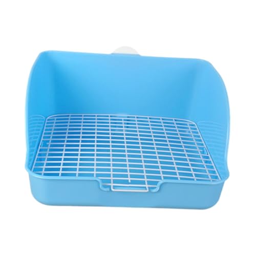 Fenteer Kaninchentoilette, Töpfchentrainer, Kleintiertablett, Urinaltablett, Käfigtoilette, Einstreubox, Ecktoilette für Frettchen, Blau Fenteer Kaninchentoilette, Töpfchentrainer, Kleintiertablett, Urinaltablett, Käfigtoilette, Einstreubox, Ecktoilette für Frettchen, Blau von Fenteer