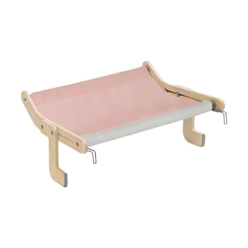 Fenteer Katzen-Fensterstange, Lounge-Hängematte, langlebiger Regalsitz, verstellbares Katzenbett, abnehmbar für Fenster, Schlafzimmer, kein Saugnapf, kein, von Fenteer