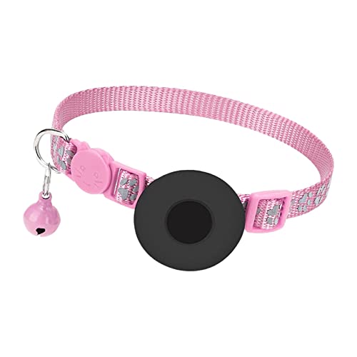 Fenteer Katzen-Halsband mit wasserdichtem -Halter, verstellbares Halsband für kleine Hunde, Kätzchen-Halsband für Mädchen, Jungen und Katzen, ROSA von Fenteer