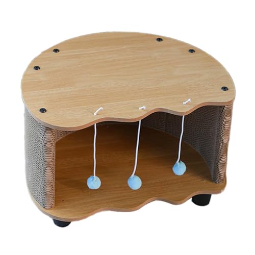 Fenteer Katzen-Wellpappe-Kratzbrett, verhindert Möbelschäden, multifunktionale Katzenkratzbäume, Katzennest in Eierschalenform, Braun Fenteer Katzen-Wellpappe-Kratzbrett, verhindert Möbelschäden, multifunktionale Katzenkratzbäume, Katzennest in Eierschalenform, Braun von Fenteer