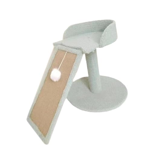 Fenteer Katzenbaum mit Barsch, Sisal Cat Scratch, Wohnung mit baumelnden Spielzeug modern mit Kratzerbrett, für Innenkatzen, die Sich ausruhen, Hellblau Fenteer Katzenbaum mit Barsch, Sisal Cat Scratch, Wohnung mit baumelnden Spielzeug modern mit Kratzerbrett, für Innenkatzen, die Sich ausruhen, Hellblau von Fenteer