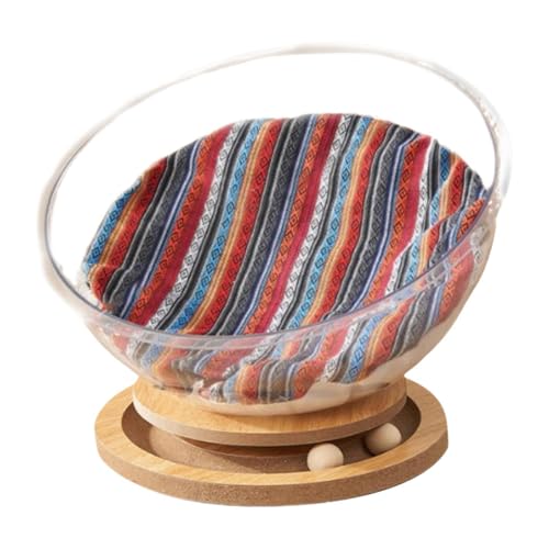 Fenteer Katzenbett, Haustierbedarf, stabil, transparent, mit Kissen, Katzenmöbel für Hauskatzen, für Katzen, Kätzchen, Kätzchen, Runder Sockel Fenteer Katzenbett, Haustierbedarf, stabil, transparent, mit Kissen, Katzenmöbel für Hauskatzen, für Katzen, Kätzchen, Kätzchen, Runder Sockel von Fenteer