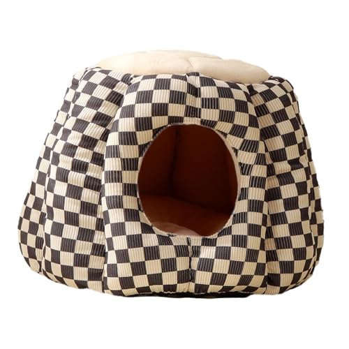 Fenteer Katzenbett, Haustierhaus, rutschfest, weich, warm, waschbar, bequem, für den Winter, abnehmbares Höhlennest, Schlafhaus für Katzen, Kätzchen, kleine, Grau Fenteer Katzenbett, Haustierhaus, rutschfest, weich, warm, waschbar, bequem, für den Winter, abnehmbares Höhlennest, Schlafhaus für Katzen, Kätzchen, kleine, Grau von Fenteer