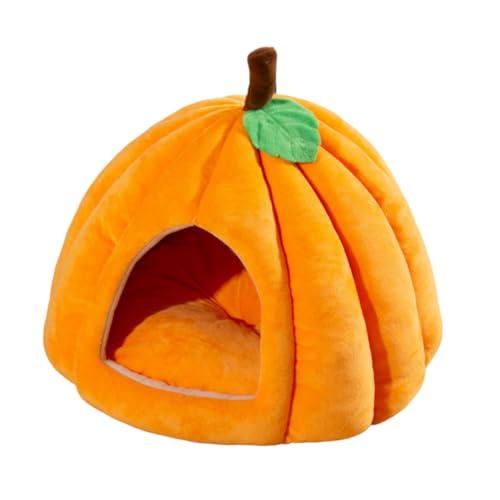 Fenteer Katzenbett, Hundehöhle, Rutschfester Boden, bequemes, halbgeschlossenes Katzenhaus, Welpenbett für Kaninchen, Kätzchen, Katzen oder kleine Hundewelpen, Orange Fenteer Katzenbett, Hundehöhle, Rutschfester Boden, bequemes, halbgeschlossenes Katzenhaus, Welpenbett für Kaninchen, Kätzchen, Katzen oder kleine Hundewelpen, Orange von Fenteer
