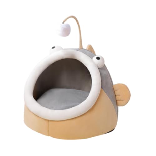 Fenteer Katzenbett, Katzenzelt, weicher Zwinger, Heimtierbedarf, schlafendes, beruhigendes Katzenhaus, halbgeschlossenes Katzennest für kleine Haustiere, Grau, M Fenteer Katzenbett, Katzenzelt, weicher Zwinger, Heimtierbedarf, schlafendes, beruhigendes Katzenhaus, halbgeschlossenes Katzennest für kleine Haustiere, Grau, M von Fenteer