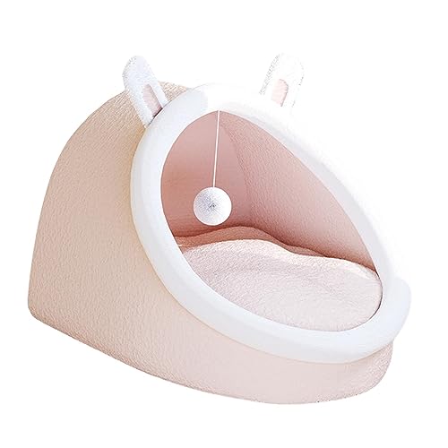 Fenteer Katzenbett, Warmes Nest, Tragbares Katzenschlafbett mit Ball, rutschfeste Unterseite, Weiches Plüsch Katzennestkissen, Selbstwärmendes Zwinger, Rosa, L Fenteer Katzenbett, Warmes Nest, Tragbares Katzenschlafbett mit Ball, rutschfeste Unterseite, Weiches Plüsch Katzennestkissen, Selbstwärmendes Zwinger, Rosa, L von Fenteer