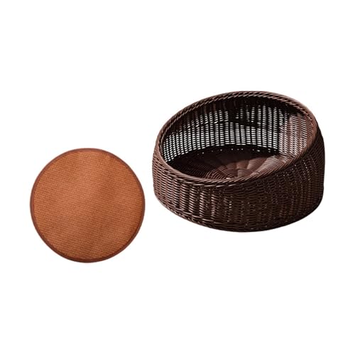 Fenteer Katzenbett Korb halb geschlossene Katzennest, Schleifkrallen, Tragenresistente Haustierversorgungen kratzfestes Haustier Haustier Schlafbett, Kaffee Fenteer Katzenbett Korb halb geschlossene Katzennest, Schleifkrallen, Tragenresistente Haustierversorgungen kratzfestes Haustier Haustier Schlafbett, Kaffee von Fenteer
