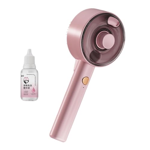 Fenteer Katzenhaarkamm, Katzenpflegebürste, tragbarer LED-Blaulicht-Selbstreinigungs-Entfernungskamm für Katzen und Hunde, Haustier-Spray-Massagekamm, Pink Und Serum 25ml Fenteer Katzenhaarkamm, Katzenpflegebürste, tragbarer LED-Blaulicht-Selbstreinigungs-Entfernungskamm für Katzen und Hunde, Haustier-Spray-Massagekamm, Pink Und Serum 25ml von Fenteer