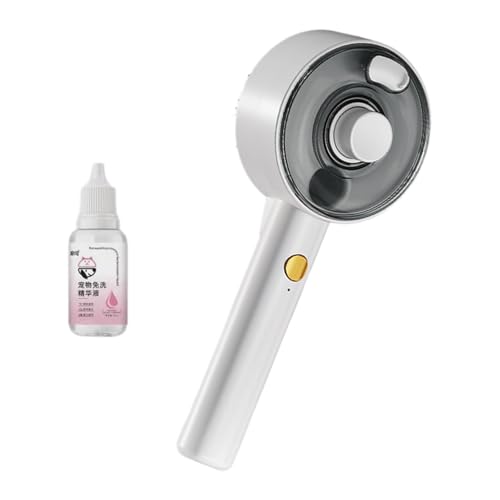 Fenteer Katzenhaarkamm, Katzenpflegebürste, tragbarer LED-Blaulicht-Selbstreinigungs-Entfernungskamm für Katzen und Hunde, Haustier-Spray-Massagekamm, Weiß Und Serum 25ml Fenteer Katzenhaarkamm, Katzenpflegebürste, tragbarer LED-Blaulicht-Selbstreinigungs-Entfernungskamm für Katzen und Hunde, Haustier-Spray-Massagekamm, Weiß Und Serum 25ml von Fenteer
