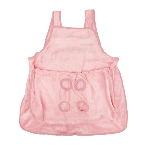 Fenteer Katzenhalter-Trageschürze, Katzen-Begleittragetasche, Schultertasche, atmungsaktiver Kätzchen-Schlafsack, Katzenhalteschürze zum Wandern, Bein Raus Pink von Fenteer