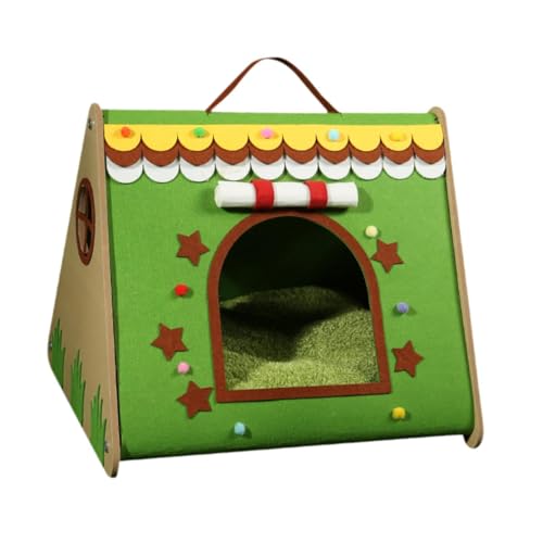 Fenteer Katzenhaus, weiches Bett, Versteck mit Rutschfester Unterseite, halbgeschlossenes Katzennest, Katzenzelt für Kätzchen, alle Jahreszeiten, Hunde und Fenteer Katzenhaus, weiches Bett, Versteck mit Rutschfester Unterseite, halbgeschlossenes Katzennest, Katzenzelt für Kätzchen, alle Jahreszeiten, Hunde und von Fenteer