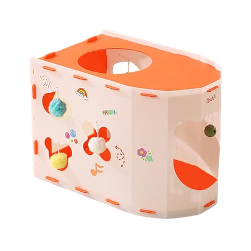 Fenteer Katzenhaus-Tunnel, stilvolle Dekorationslounge, zu installierender Couchschutz mit interaktivem Ball, Katzenbetthöhle für kleine Katzen, Orange Fenteer Katzenhaus-Tunnel, stilvolle Dekorationslounge, zu installierender Couchschutz mit interaktivem Ball, Katzenbetthöhle für kleine Katzen, Orange von Fenteer