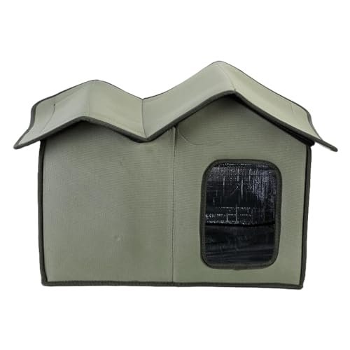 Fenteer Katzenhaus-Villa-Zelt, Faltbarer Tierheim, Wildkatzenhaus, Hundehütte für Kätzchen oder kleine Hunde im Innenhof, Welpen, Grün Fenteer Katzenhaus-Villa-Zelt, Faltbarer Tierheim, Wildkatzenhaus, Hundehütte für Kätzchen oder kleine Hunde im Innenhof, Welpen, Grün von Fenteer