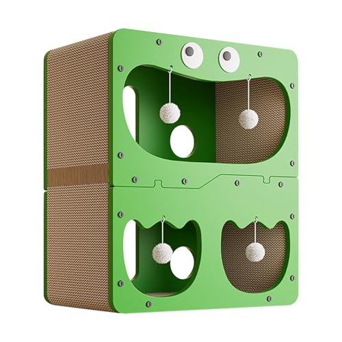 Fenteer Katzenhaus aus Wellpappe, lustiges Katzen-Aktivitätszentrum, vielseitiges, stabiles Kratzbett, Spielhaus für Kätzchen, Katzenspielzeug Fenteer Katzenhaus aus Wellpappe, lustiges Katzen-Aktivitätszentrum, vielseitiges, stabiles Kratzbett, Spielhaus für Kätzchen, Katzenspielzeug von Fenteer