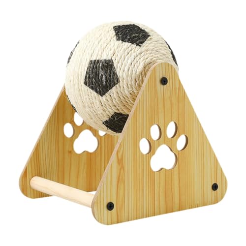 Fenteer Katzenkratzball, Katzenkratzspielzeug, Möbelschutz, lustiger Holzkratzer, interaktives Spielzeug, Sisalball zum Schleifen der Krallen, 12cm von Fenteer