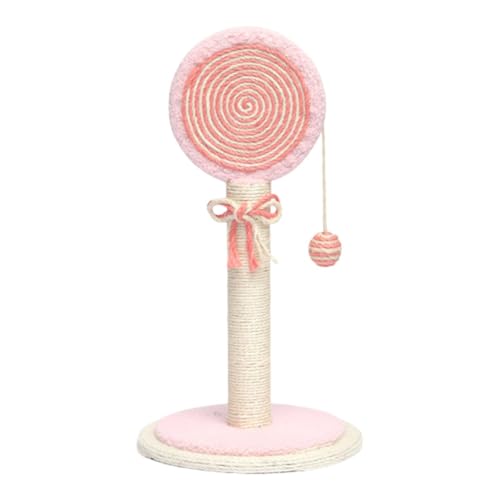 Fenteer Katzenkratzbaum Sisal Katzenkratzbaum Dekoratives Geschenk Ausruhen Spielen Übung Möbelschutz Form Haustierspielzeug, Rosa von Fenteer