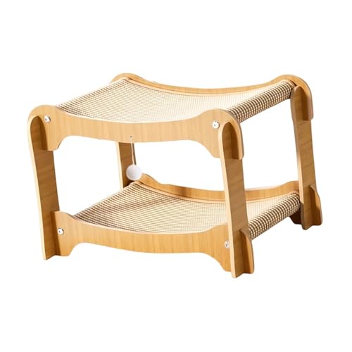 Fenteer Katzenkratzbett, Katzenkratzspielzeug, 2-stufiges Zubehör, Schleifkralle, stabiles Geschenk, verschleißfest, Kratzbrett, Schlafbett von Fenteer
