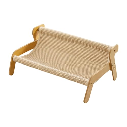 Fenteer Katzenkratzbett, Katzenstuhl, modernes erhöhtes Bett, Sofaform, groß, für Hauskatzen, verschleißfeste Kratzmatte, Kratzbrett, Leinen von Fenteer