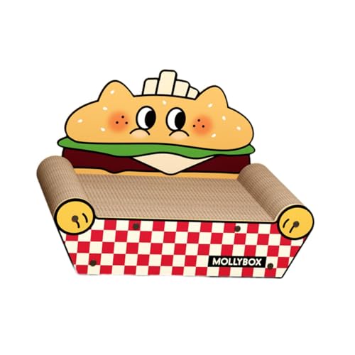 Fenteer Katzenkratzbett, Kratzkissen, Wellpappe, Haustiersofa für Hauskatzen, Kratzbrett, Loungebett für Bewegung, Spiel und Ruhe Fenteer Katzenkratzbett, Kratzkissen, Wellpappe, Haustiersofa für Hauskatzen, Kratzbrett, Loungebett für Bewegung, Spiel und Ruhe von Fenteer