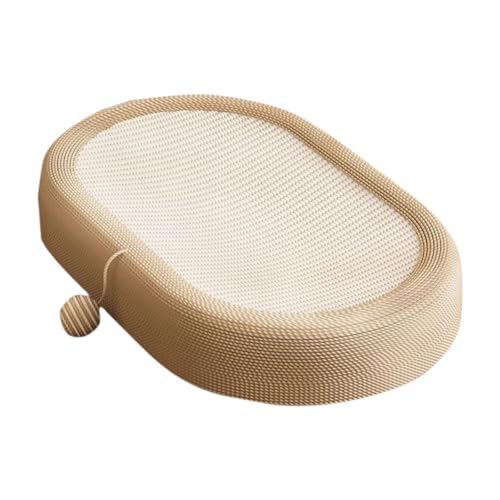 Fenteer Katzenkratzbett, mit Spielball, Haustier-Kratzmatte, Sisal-Kratzspielzeug, zum Schutz von Katzenmöbeln im Innenbereich, Spielen, Groß Fenteer Katzenkratzbett, mit Spielball, Haustier-Kratzmatte, Sisal-Kratzspielzeug, zum Schutz von Katzenmöbeln im Innenbereich, Spielen, Groß von Fenteer