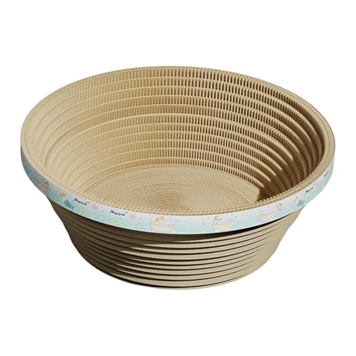 Fenteer Katzenkratzbettkorb, Haustierbedarf, atmungsaktiv, bequem, gewelltes Katzenkratzbrett, Kratzpad, für Kätzchen im Innenbereich, 49 cm von Fenteer