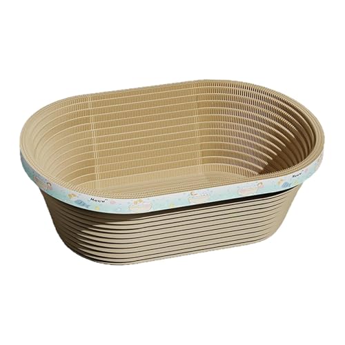 Fenteer Katzenkratzbettkorb, Haustierbedarf, atmungsaktiv, bequem, gewelltes Katzenkratzbrett, Kratzpad, für Kätzchen im Innenbereich, 54.5 cm von Fenteer