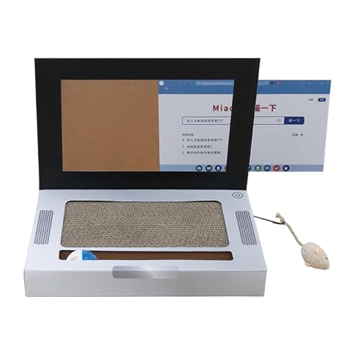 Fenteer Katzenkratzbrett, Laptop, Katzenkratzbrett mit interaktiver Maus, interaktives Katzenspielzeug, Katzenkratzbrett, Notizbuch für Kätzchenkralle Fenteer Katzenkratzbrett, Laptop, Katzenkratzbrett mit interaktiver Maus, interaktives Katzenspielzeug, Katzenkratzbrett, Notizbuch für Kätzchenkralle von Fenteer