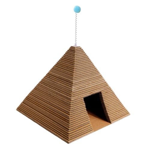 Fenteer Katzenkratzbrett, Schleifklauenzubehör, Einstieg von unten, Möbelschutz, einfache Montage, mit Ballspiel, pyramidenförmig Fenteer Katzenkratzbrett, Schleifklauenzubehör, Einstieg von unten, Möbelschutz, einfache Montage, mit Ballspiel, pyramidenförmig von Fenteer