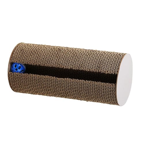 Fenteer Katzenkratzbrett mit Glockenball, Wellpappe, kompaktes Spielzeugdekor, robuster Multifunktionskratzer für Hauskatzen, Holz Fenteer Katzenkratzbrett mit Glockenball, Wellpappe, kompaktes Spielzeugdekor, robuster Multifunktionskratzer für Hauskatzen, Holz von Fenteer