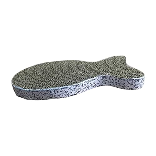 Fenteer Katzenkratzer aus Karton, Katzenkratzmatte, Couch, gewelltes Kratzpolster, Nest für Kätzchen, Krallen, Pflegestuhl, Möbelschutz, Haustierzubehör, Fisch Fenteer Katzenkratzer aus Karton, Katzenkratzmatte, Couch, gewelltes Kratzpolster, Nest für Kätzchen, Krallen, Pflegestuhl, Möbelschutz, Haustierzubehör, Fisch von Fenteer