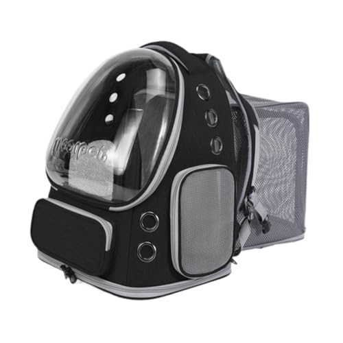 Fenteer Katzenrucksack, Haustierrucksack, erweiterbar, bequem, großer Raum, atmungsaktiv, Haustier-Reiseträger, Katzenblase für Reisen, Schwarz Fenteer Katzenrucksack, Haustierrucksack, erweiterbar, bequem, großer Raum, atmungsaktiv, Haustier-Reiseträger, Katzenblase für Reisen, Schwarz von Fenteer