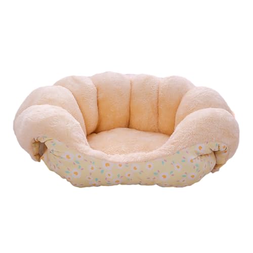 Fenteer Katzenschlafsofa, Haustierbett, weich, zum Schlafen, für Welpen, warmes Winter-Welpenhaus, Haustierhaus für Welpen, kleine Hunde, Heimtierbedarf, Gelb Fenteer Katzenschlafsofa, Haustierbett, weich, zum Schlafen, für Welpen, warmes Winter-Welpenhaus, Haustierhaus für Welpen, kleine Hunde, Heimtierbedarf, Gelb von Fenteer