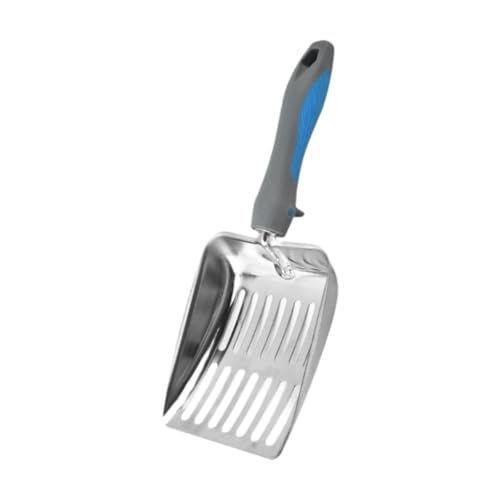 Fenteer Katzenstreu Sifter Edelstahl Sifter Reiniger Werkzeugstrauder Kisten Kätzchen Abfall Lifter für Haustiere Supplies Welpe, Blau Grau von Fenteer