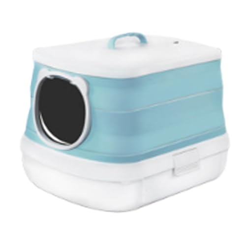 Fenteer Katzenstreubox Faltbare große Kapazität leicht zu reinigen abnehmbares Antispritzen mit Türkatzentoilette mit Deckel Katzenstrauder Tablett, GrÜn Fenteer Katzenstreubox Faltbare große Kapazität leicht zu reinigen abnehmbares Antispritzen mit Türkatzentoilette mit Deckel Katzenstrauder Tablett, GrÜn von Fenteer