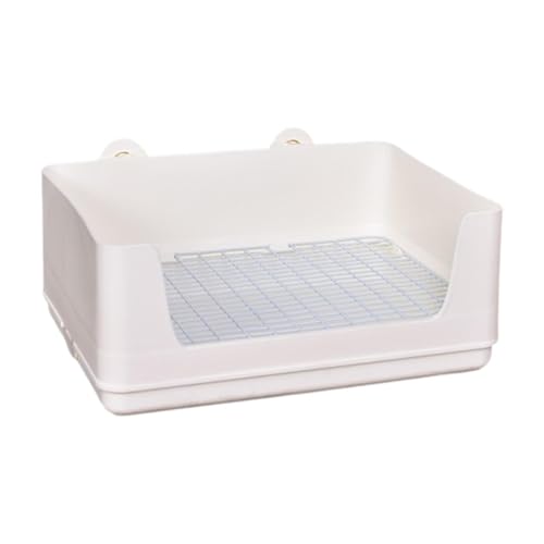 Fenteer Katzentoilette, Ecktoilette mit Gitter, Haustiertoilette, Katzentoilette für Kleintiere für Frettchen, Chinchillas, Weiß Fenteer Katzentoilette, Ecktoilette mit Gitter, Haustiertoilette, Katzentoilette für Kleintiere für Frettchen, Chinchillas, Weiß von Fenteer