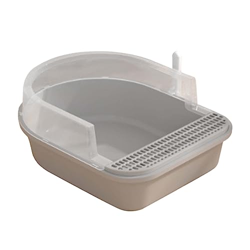 Fenteer Katzentoilette, Kätzchen-Töpfchen-Toilette, langlebiger Katzensandkasten, Katzenstreubehälter, hochseitig, Oben offen, für alle Arten von Katzenstreu, grau XL Fenteer Katzentoilette, Kätzchen-Töpfchen-Toilette, langlebiger Katzensandkasten, Katzenstreubehälter, hochseitig, Oben offen, für alle Arten von Katzenstreu, grau XL von Fenteer