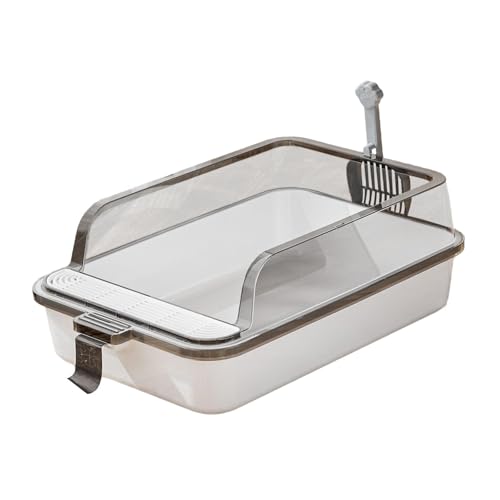 Fenteer Katzentoilette, Katzentoilette, Oben offen, mit hohen Seitenwänden, PP-Katzensandkasten, leicht zu reinigende Toilette, Katzentoilette für Kleintiere, Weiß Fenteer Katzentoilette, Katzentoilette, Oben offen, mit hohen Seitenwänden, PP-Katzensandkasten, leicht zu reinigende Toilette, Katzentoilette für Kleintiere, Weiß von Fenteer