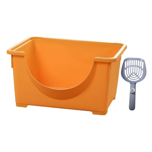Fenteer Katzentoilette, Katzentoilette, spritzwassergeschützte Bettpfanne für Haustiere, tragbare Katzentoilette mit hohen Seiten, Oben offene, Gelb Fenteer Katzentoilette, Katzentoilette, spritzwassergeschützte Bettpfanne für Haustiere, tragbare Katzentoilette mit hohen Seiten, Oben offene, Gelb von Fenteer