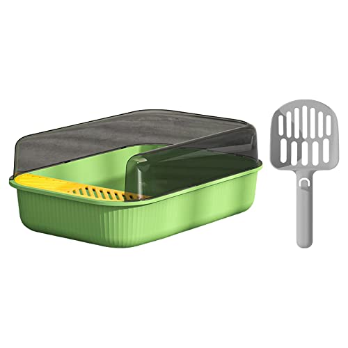 Fenteer Katzentoilette, Toilettenbehälter, Antihaft-Pfanne mit Schaufel, leicht zu reinigen, Haustier-Toilette, tiefes Klo für Hündchen, Kleintiere, Fenteer Katzentoilette, Toilettenbehälter, Antihaft-Pfanne mit Schaufel, leicht zu reinigen, Haustier-Toilette, tiefes Klo für Hündchen, Kleintiere, von Fenteer
