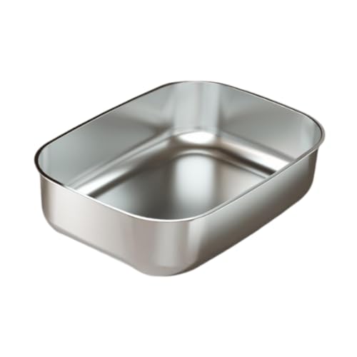 Fenteer Katzentoilette aus Edelstahl, Katzentoilette, leicht, einfach zu reinigen, rostfrei, Kratzfest, Mehrzweck-Katzentoilette Fenteer Katzentoilette aus Edelstahl, Katzentoilette, leicht, einfach zu reinigen, rostfrei, Kratzfest, Mehrzweck-Katzentoilette von Fenteer