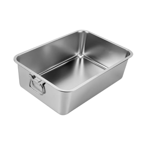 Fenteer Katzentoilette aus Edelstahl, Oben offen, Haustiertoilette, Katzentoilette, Katzenstreubehälter, Sandkasten für Kätzchen, offene Töpfchenpfanne, L Fenteer Katzentoilette aus Edelstahl, Oben offen, Haustiertoilette, Katzentoilette, Katzenstreubehälter, Sandkasten für Kätzchen, offene Töpfchenpfanne, L von Fenteer