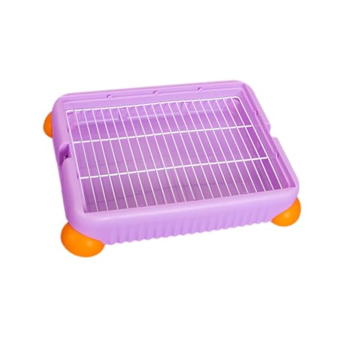Fenteer Katzentoilette für Häschen, Hundetoilette, hält Pfoten und Böden sauber, PIPI-Toilette, Käfigtoilette, Einstreubox, Töpfchentraining für Chinchillas, S, Lila Fenteer Katzentoilette für Häschen, Hundetoilette, hält Pfoten und Böden sauber, PIPI-Toilette, Käfigtoilette, Einstreubox, Töpfchentraining für Chinchillas, S, Lila von Fenteer