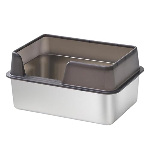 Fenteer Katzentoilette für Kätzchen, offene Katzentoilette, Katzentoilette mit Spritzschutz, Katzentoilette für Haustiere, Sandkasten für Arbeitszimmer, Es ist schwarz Fenteer Katzentoilette für Kätzchen, offene Katzentoilette, Katzentoilette mit Spritzschutz, Katzentoilette für Haustiere, Sandkasten für Arbeitszimmer, Es ist schwarz von Fenteer