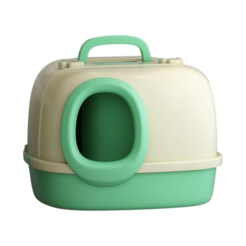 Fenteer Katzentoilette mit Haube, geschlossene und überdachte Katzentoilette, Sandkasten, tragbar für Hauskatzen mit Tür, Katzentoilette für Haustiere, hellgrün Fenteer Katzentoilette mit Haube, geschlossene und überdachte Katzentoilette, Sandkasten, tragbar für Hauskatzen mit Tür, Katzentoilette für Haustiere, hellgrün von Fenteer