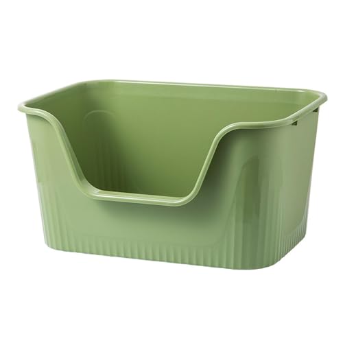 Fenteer Katzentoiletten mit hohen Seiten, großer Platz, tragbare Bettpfanne, leicht zugängliche Katzentoiletten mit hohen Seiten für kleine und große Katzen, Grün S Fenteer Katzentoiletten mit hohen Seiten, großer Platz, tragbare Bettpfanne, leicht zugängliche Katzentoiletten mit hohen Seiten für kleine und große Katzen, Grün S von Fenteer