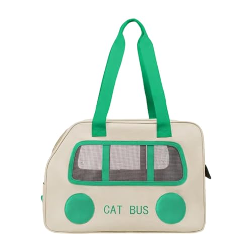 Fenteer Katzenträger -Tasche Haustasche Multi -Use Haustier Beutel Mesh Handtasche Haustasche Reisetasche für kleine Hunde Transport Einkaufen kleines Tier, Weiß von Fenteer
