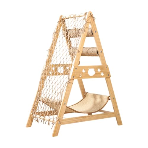Fenteer Katzenturm mit Hängematte, Katzenbaum, Eigentumswohnung, interaktive Schleifklaue, Katzenklettergerüst, Katzenkratzbaum zum Ausruhen im Innenbereich Fenteer Katzenturm mit Hängematte, Katzenbaum, Eigentumswohnung, interaktive Schleifklaue, Katzenklettergerüst, Katzenkratzbaum zum Ausruhen im Innenbereich von Fenteer