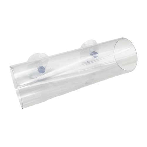 Fenteer Klarer Betta Fischrohr -Tunnel, bessere Beobachtung, Lebensraum interessantes Spielzeug für Rest -Spiel hohl Betta Hellhöhlen -Aquarium -Versteck, L von Fenteer